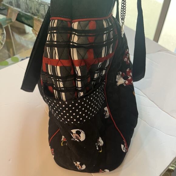 Bradford Exchange: Disney, Mickey & Minnie Love Story" Quilted Tote w/ Charm - Picture 13 of 14